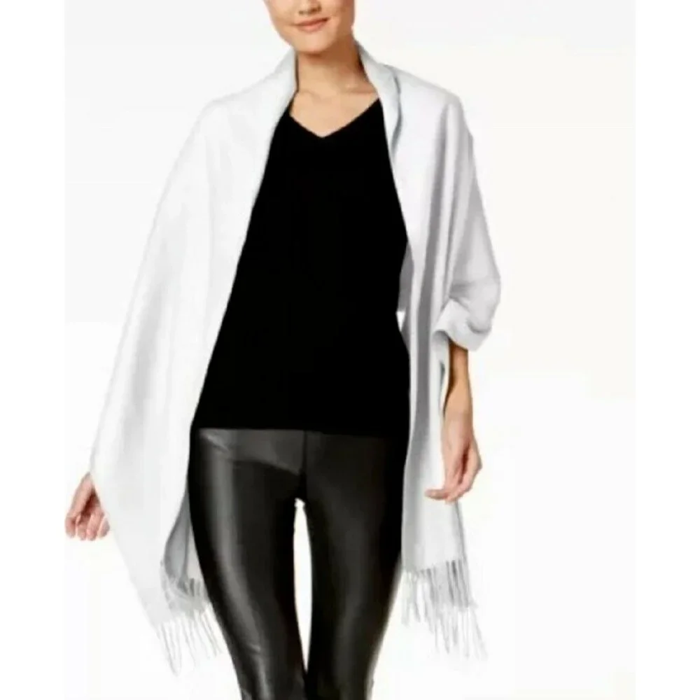Charter Club Soft Blanket Wrap & Scarf in One in Ivory, Retail $58.50